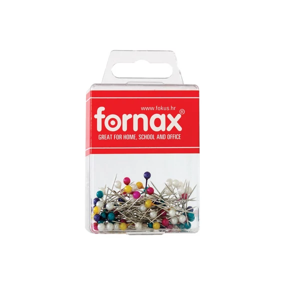 Gombostű BC-489 színes fejjel műanyag dobozban Fornax