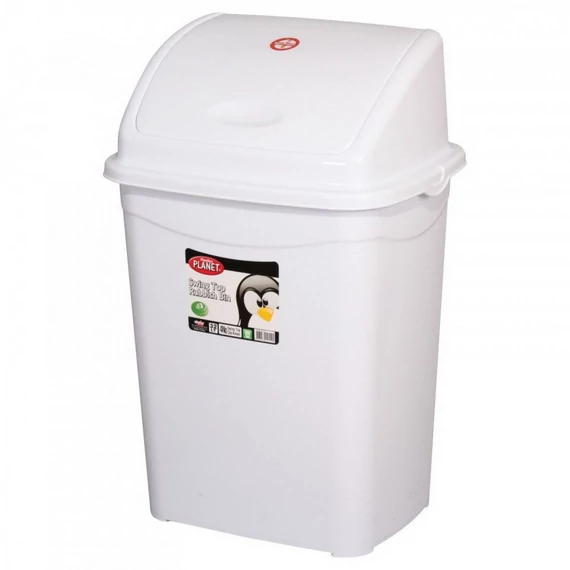 Szemeteskuka billenő fedéllel műanyag 50 literes fehér UP122-001
