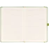 Kép 1/3 - Keménytáblás notesz vonalas krémszínű lapokkal leszorító gumiszalaggal Green 130x210mm, Presco