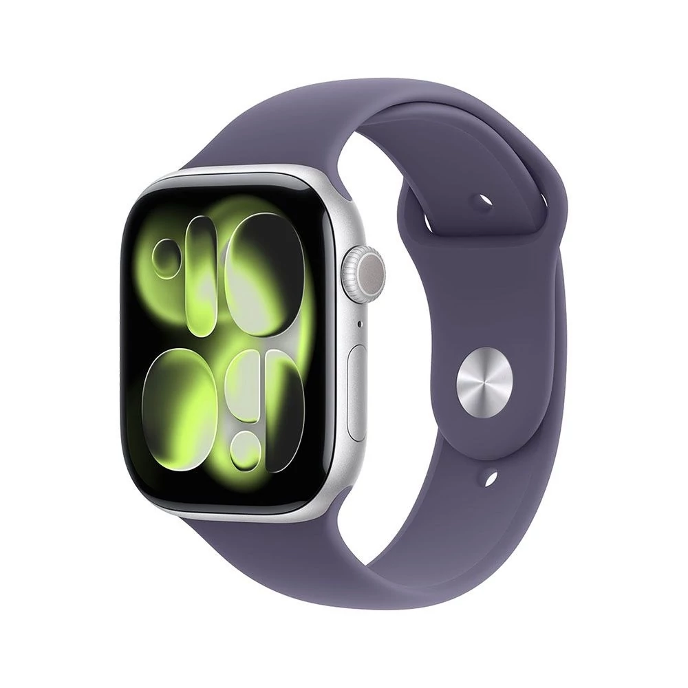 Okosóra Apple Watch S11 GPS 42mm Silver Aluminium Case with Purple Fog Sport Band - S/M