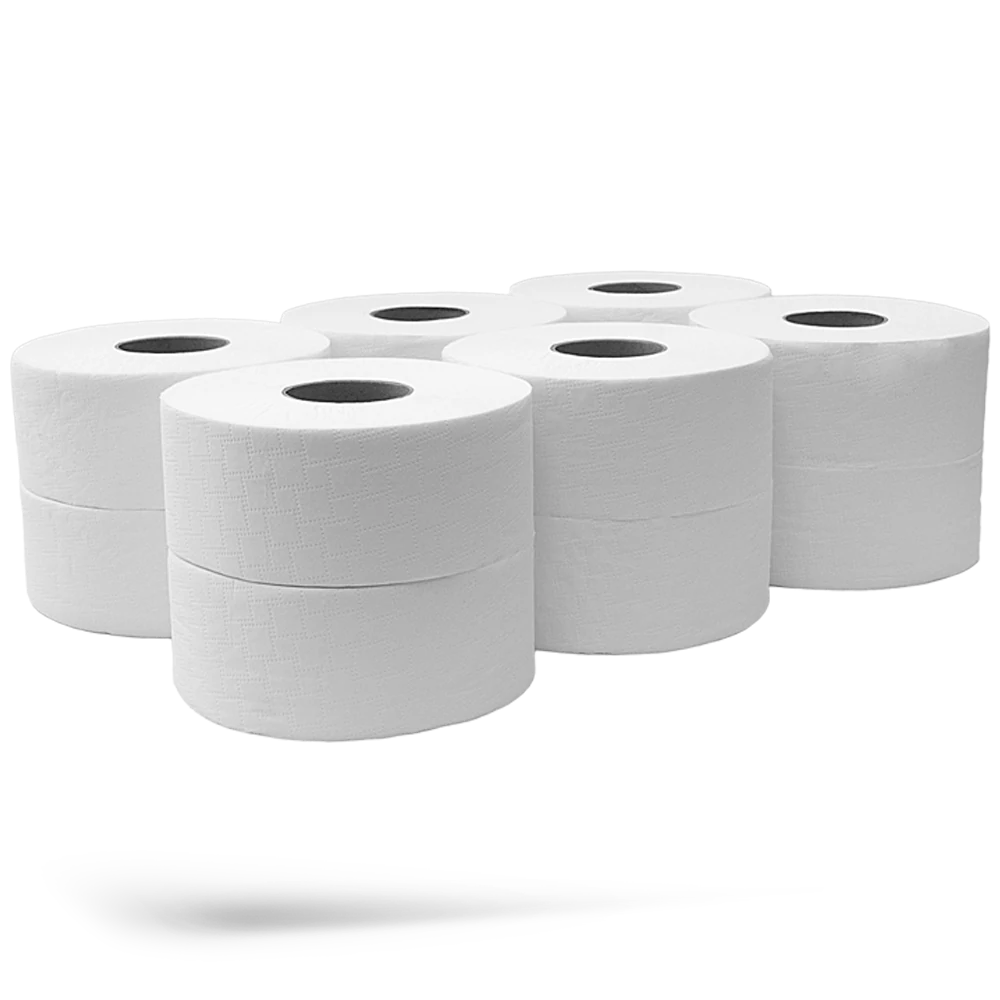 Toalettpapír 2 rétegű közületi átmérő: 19 cm 100 % cellulóz 100 m/tekercs 12 tekercs/csomag_Bluering®_hófehér